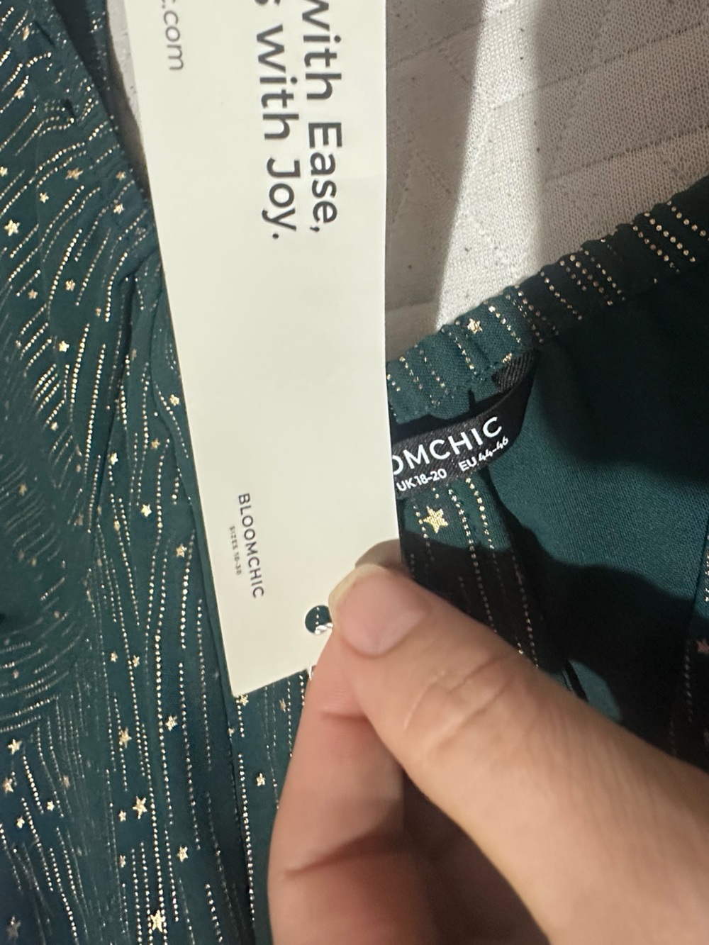 BloomChic Emerald Green Metallic Midi Dress - Picture 3 of 5